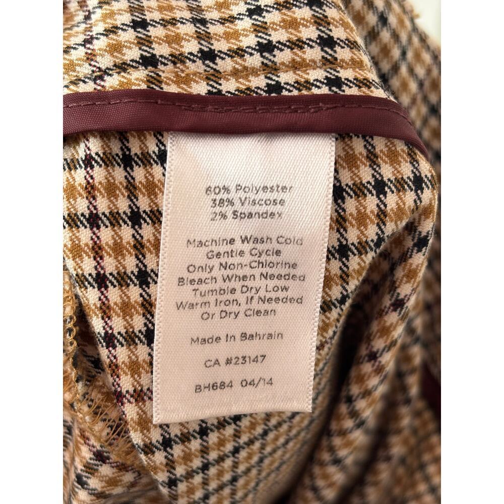 Talbots Signature Brown Plaid Dress Pants Size 8 - Picture 10 of 10